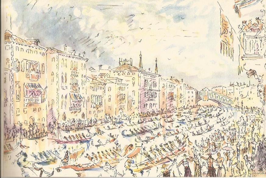 LAMINA 18679: Gondolas de Venecia
