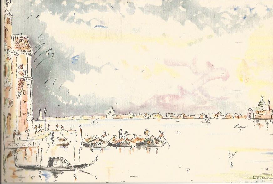 LAMINA 18682: Canal de Venecia con gondola