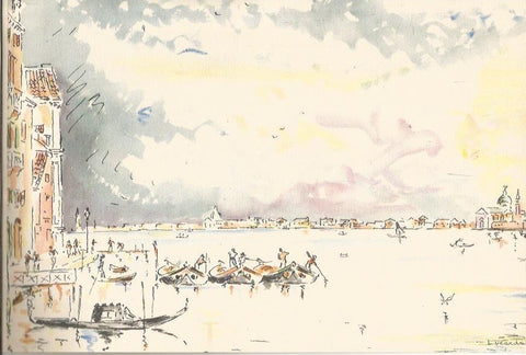 LAMINA 18682: Canal de Venecia con gondola