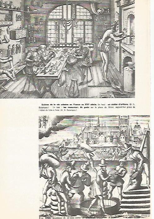 LAMINA 18544: Escenas de la vida urbana de Francia en el siglo XVI