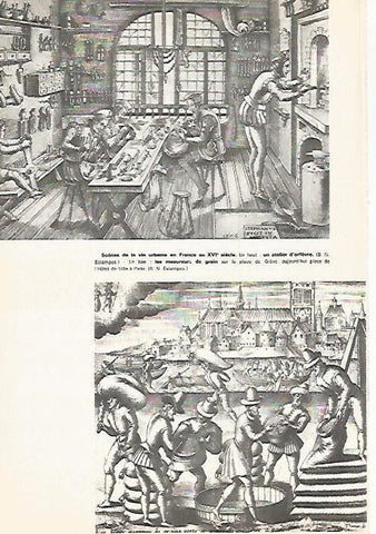 LAMINA 18544: Escenas de la vida urbana de Francia en el siglo XVI