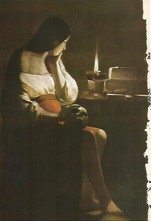 LAMINA 18522: Madeleine a la veilleuse, por Geirge de la Tour