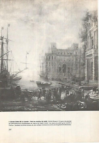 LAMINA 18525: Port au coucher du soleil, por C. Gelee