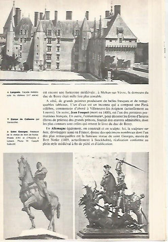 LAMINA 18556: Castillo de Langeais y estatua de Colleone y San Jorge
