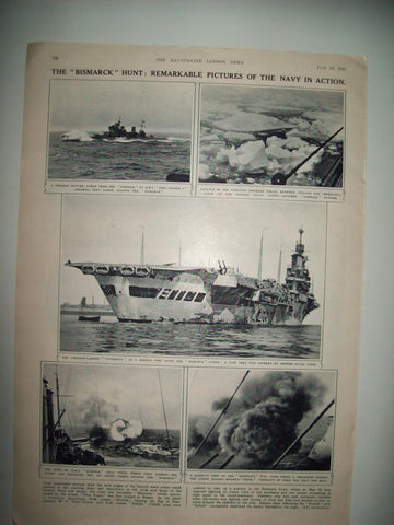 LAMINA 18581: El Bismarck en accion