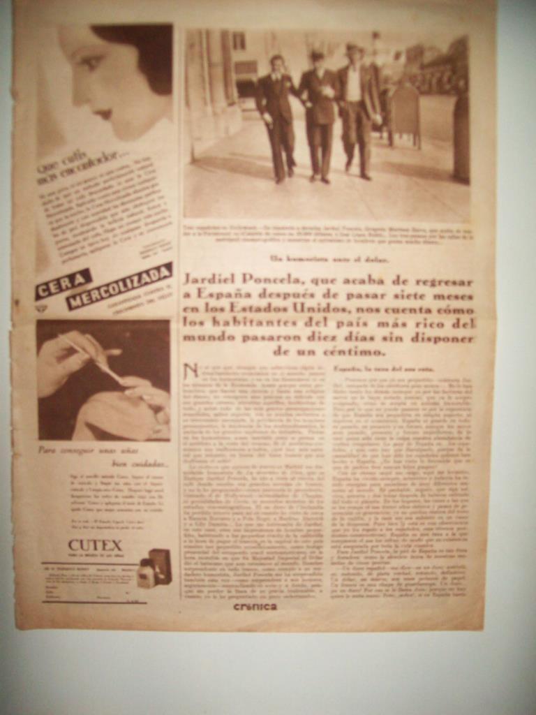 LAMINA 18591: Publicidad con fotografia de Vandel
