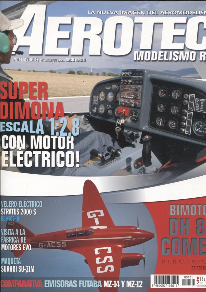 Revista Aerotec modelismo RC numero 151: Super Dimona escala 1º: 2,8 con motor electrico