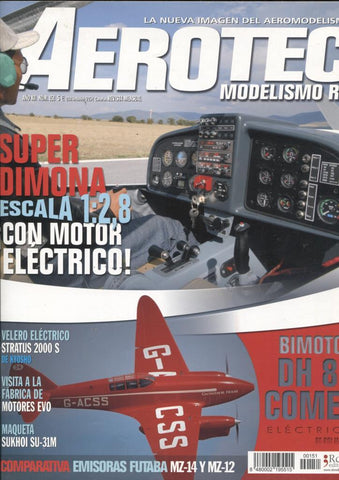 Revista Aerotec modelismo RC numero 151: Super Dimona escala 1º: 2,8 con motor electrico