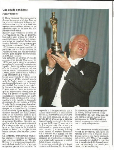 LAMINA 18881: Mickey Rooney recogiendo el Oscar