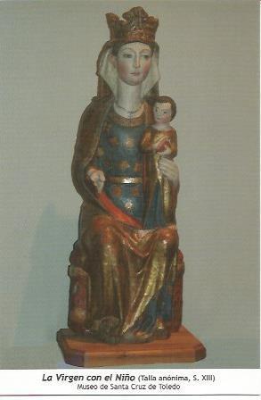POSTAL A0605: La Virgen con el Niño, talla del siglo XIII. Toledo