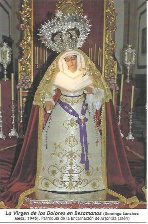 POSTAL A0613: Virgen de los Dolores en Besamanos. Arjonilla, Jaen