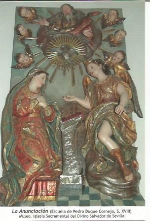 POSTAL A0599: La Anunciación. Escuela de Pedro Duque. Sevilla
