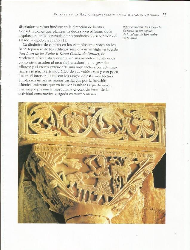 LAMINA 18736: Capitel de San Pedro de la Nave: sacrificio de Isaac