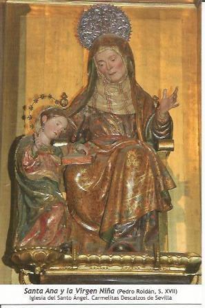 POSTAL A0647: Santa Ana y la Virgen Niña, por Pedro Roldan. Sevilla