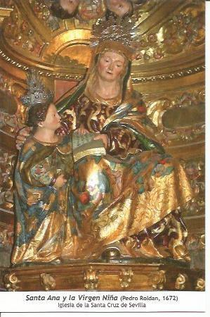 POSTAL A0647: Santa Ana y la Virgen Niña, por Pedro Roldan, 1672. Sevilla