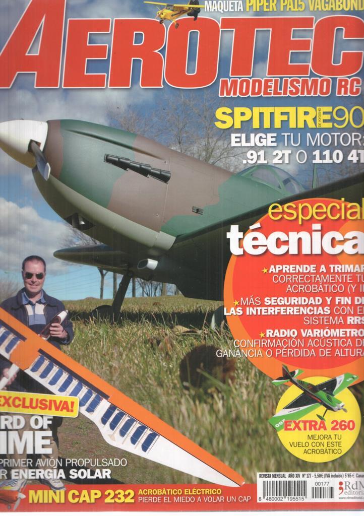 Revista Aerotec modelismo RC numero 177: Spitfire