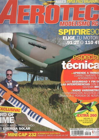 Revista Aerotec modelismo RC numero 177: Spitfire
