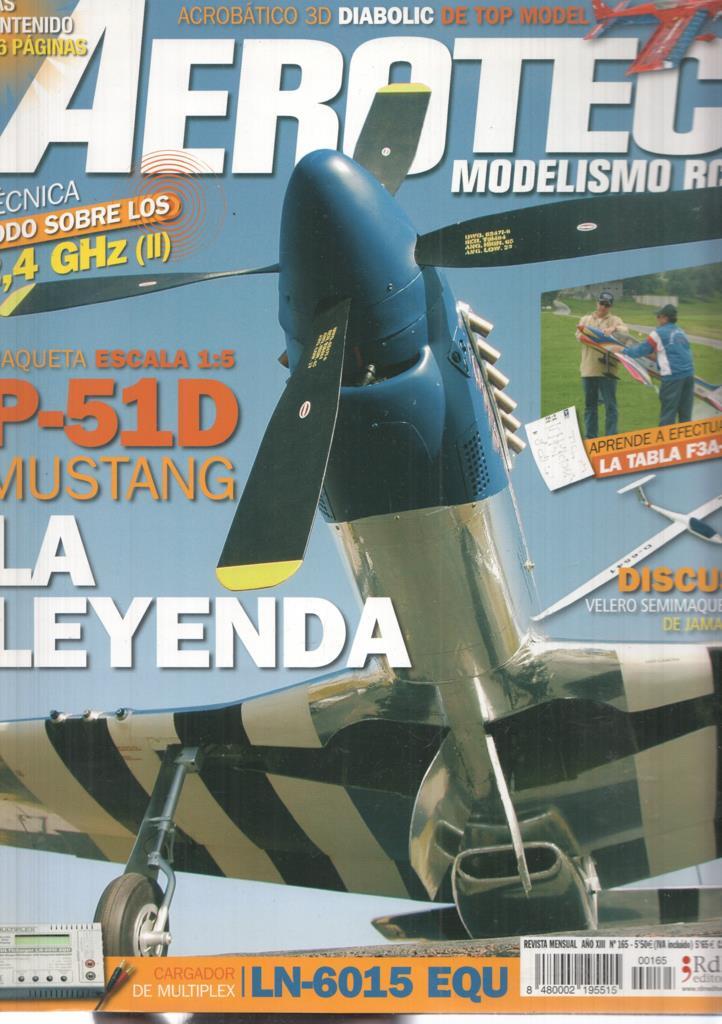 Revista Aerotec modelismo RC numero 165: Mustang P-51D un modelo legendario 