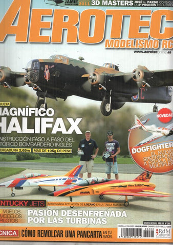 Revista Aerotec modelismo RC numero 208: Maquetas Halifax una semimaqueta motorizada con atmosfericos 