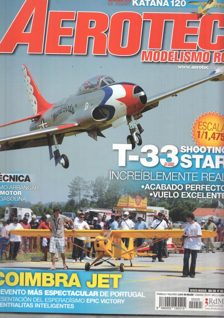 Revista Aerotec modelismo RC numero 205: Maquetas T33  