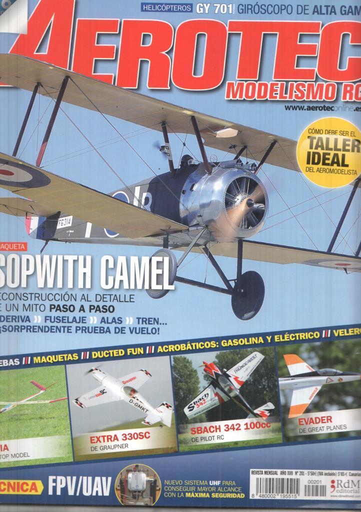 Revista Aerotec modelismo RC numero 201: Sopwith camel 