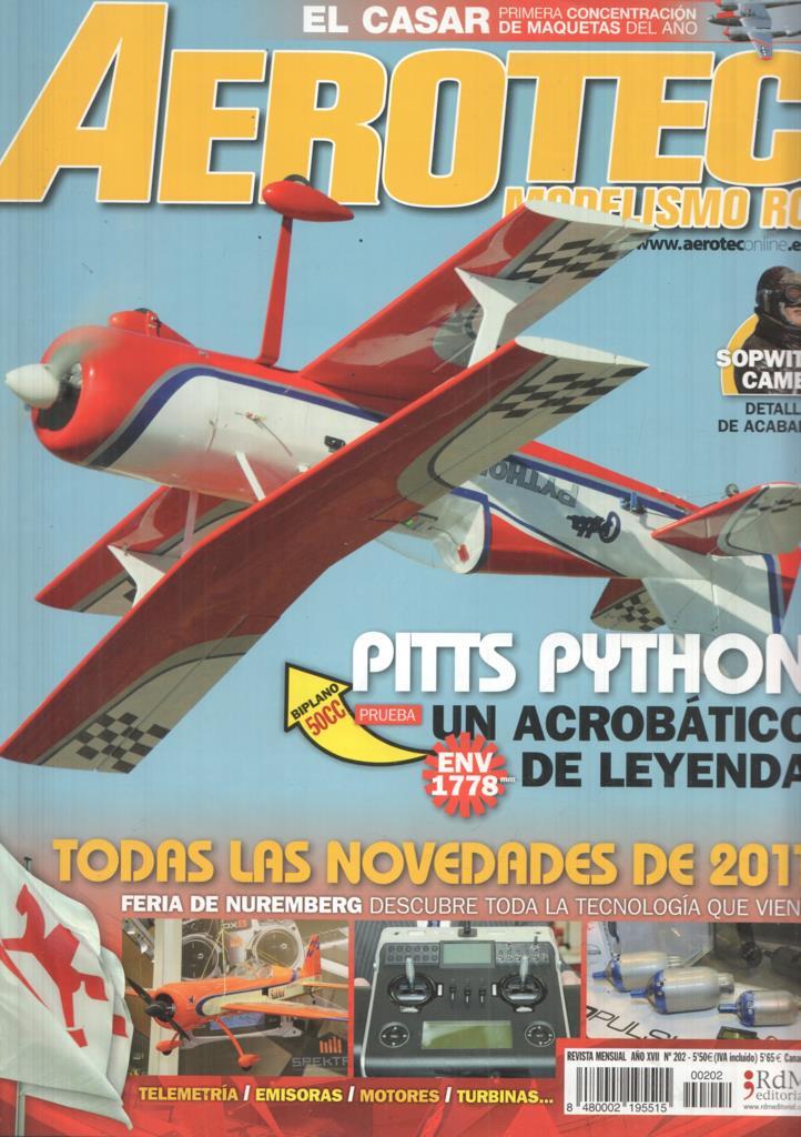 Revista Aerotec modelismo RC numero 202: Pruebas maquetas Sopwith Camel