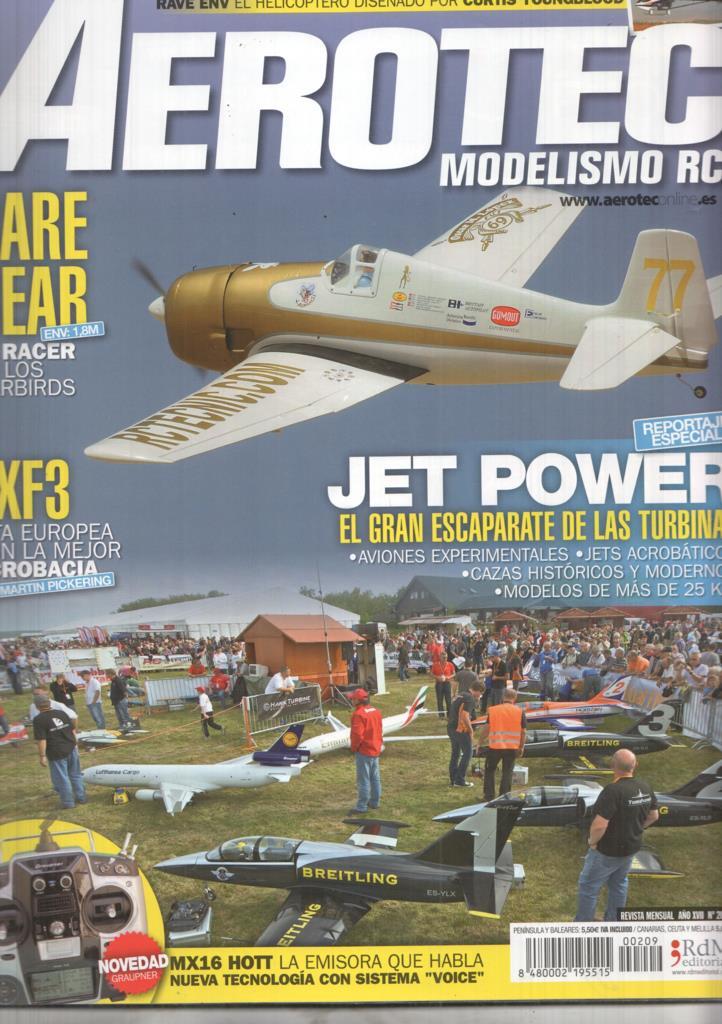 Revista Aerotec modelismo RC numero 209: Jet power el gran escaparate de las turbinas