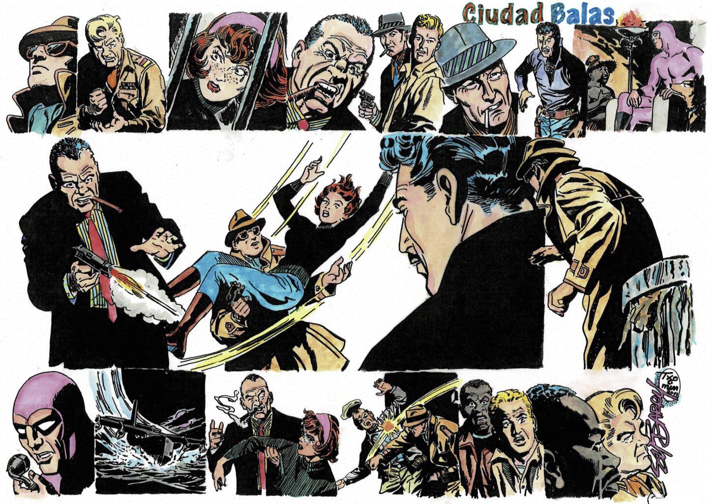 Poster DIN 4 numero 0082 serie El Hombre Enmascarado (The Phantom) modelo 06: Ciudad Balas