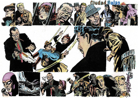 Poster DIN 4 numero 0082 serie El Hombre Enmascarado (The Phantom) modelo 06: Ciudad Balas