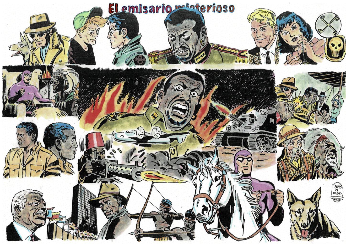 Poster DIN 4 numero 0086 serie El Hombre Enmascarado (The Phantom) modelo 11: El emisario misterioso