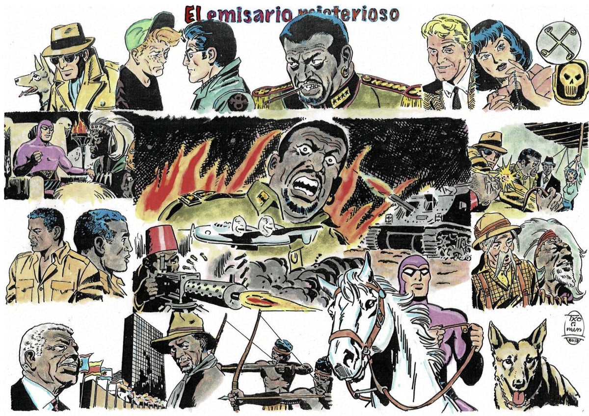 Poster DIN 4 numero 0086 serie El Hombre Enmascarado (The Phantom) modelo 11: El emisario misterioso