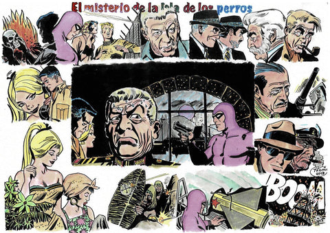 Poster DIN 4 numero 0087 serie El Hombre Enmascarado (The Phantom) modelo 12: El misterio de la isla de los perros