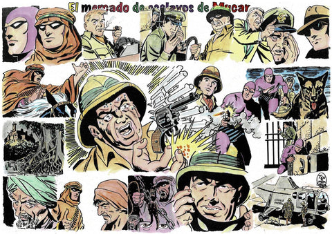 Poster DIN 4 numero 0089 serie El Hombre Enmascarado (The Phantom) modelo 14: El mercado de esclavos de Mucar
