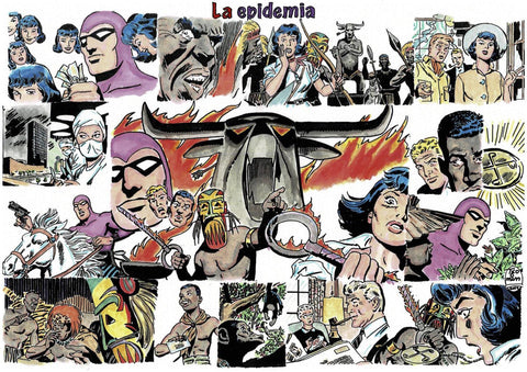 Poster DIN 4 numero 0090 serie El Hombre Enmascarado (The Phantom) modelo 15: La epidemia