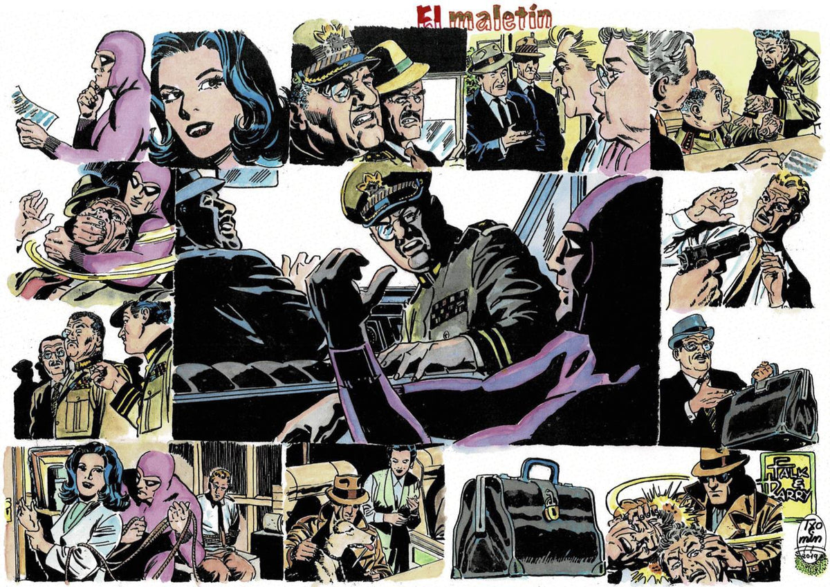 Poster DIN 4 numero 0094 serie El Hombre Enmascarado (The Phantom) modelo 19: El maletin