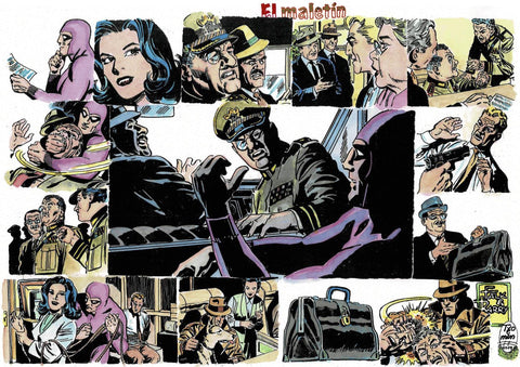 Poster DIN 4 numero 0094 serie El Hombre Enmascarado (The Phantom) modelo 19: El maletin