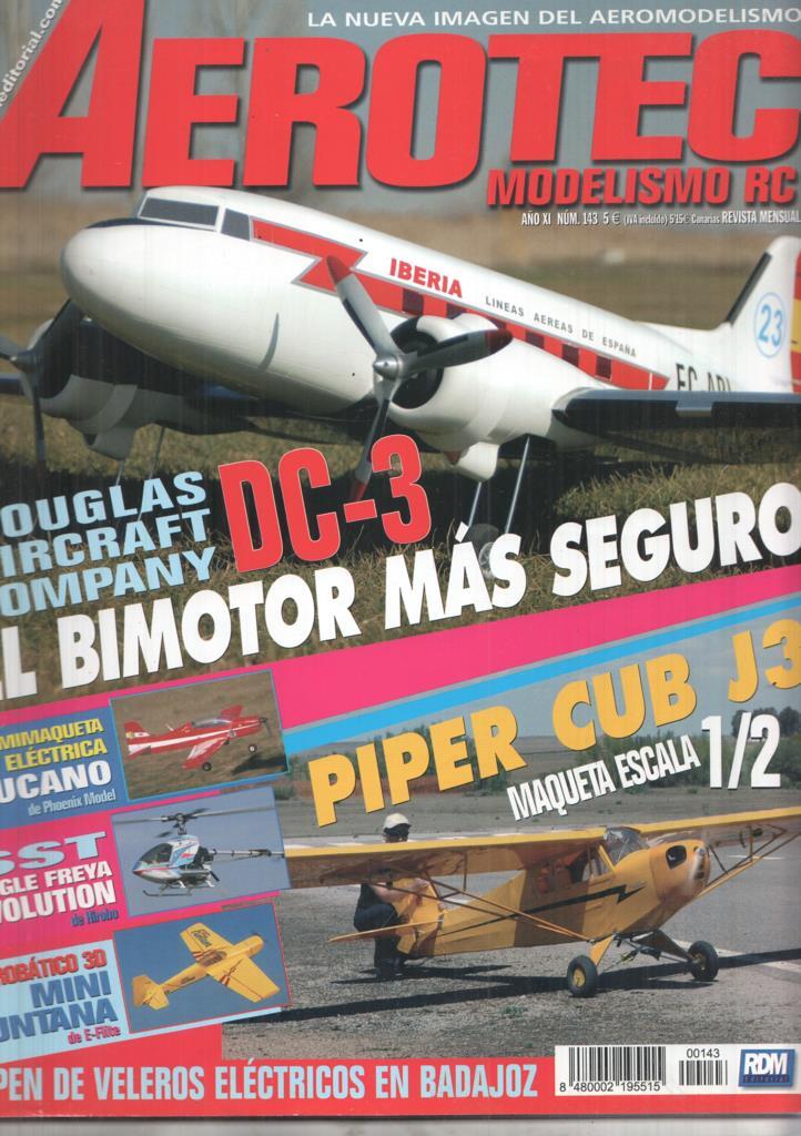 Revista Aerotec modelismo RC numero 143: DC-3 El Bimotor mas seguro 