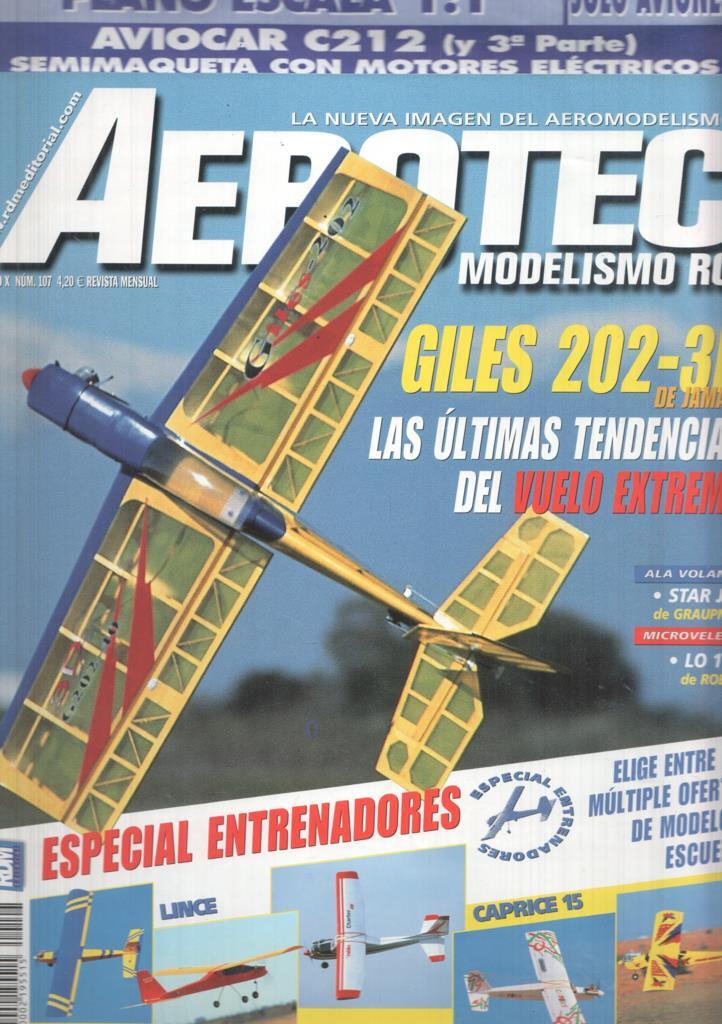 Revista Aerotec modelismo RC numero 107: Giles 202-3D 