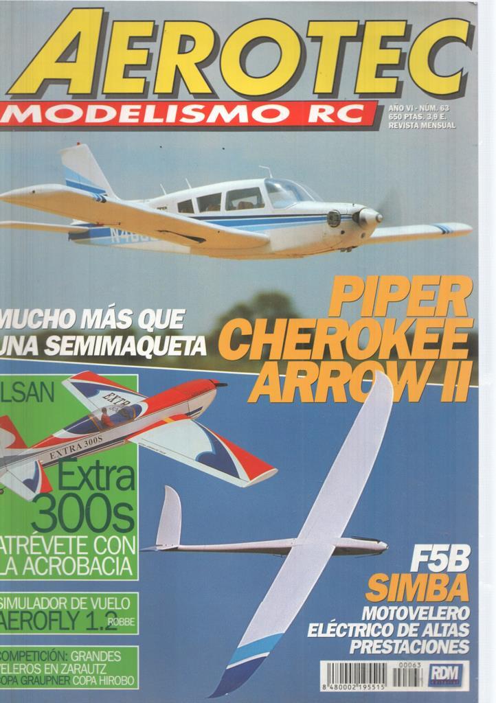 Revista Aerotec modelismo RC numero 063: Piper Cherokee Arrow II 