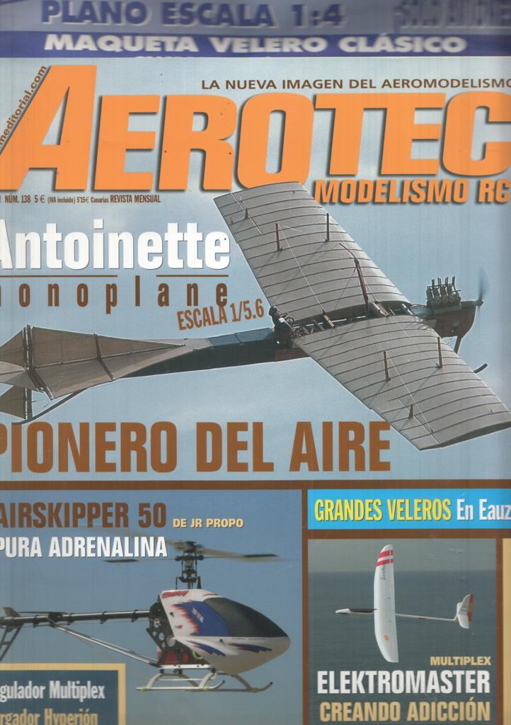 Revista Aerotec modelismo RC numero 138: Antoinette 