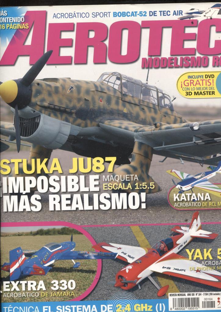 Revista Aerotec modelismo RC numero 164: Acrobaticos Yak 54m Extra 330, Katana