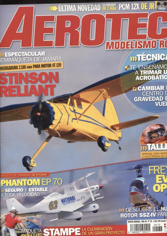 Revista Aerotec modelismo RC numero 176: semimaqueta Stinson Reliant