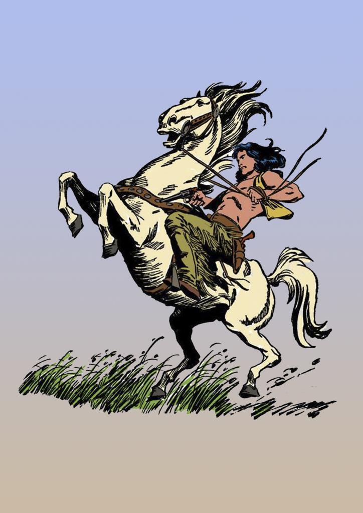 Poster DIN 4 numero 026/1: Apache, serie Clasicos Españoles