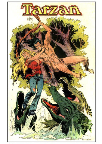 Poster DIN 4 numero 0346: Tarzan de Joe Kubert, serie Clasicos Americanos