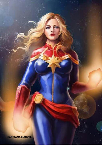 Poster DIN 4 numero 0134: Capitana Marvel, serie Superheroes  