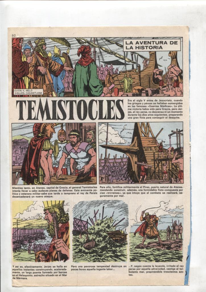 La aventura de la Historia: Temistocles (dibujo de Casamitjana, 1 pagina)