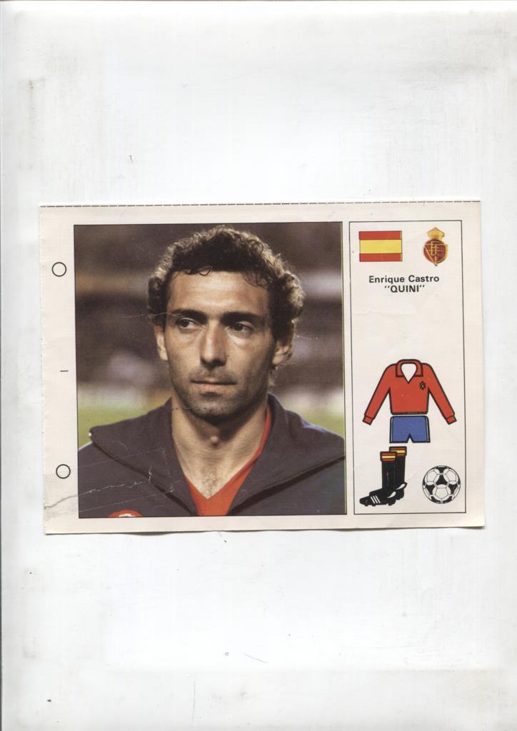 Cromos Bruguera Mundial 1982 numero 065: Enrique Castro QUINI  de España