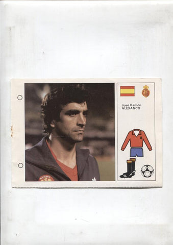Cromos Bruguera Mundial 1982 numero 062: Jose Ramon Alexanco de España