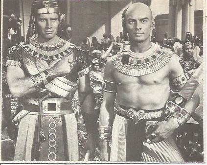 POSTAL A0990: Yul Briner y Charlton Heston en Ben Hur