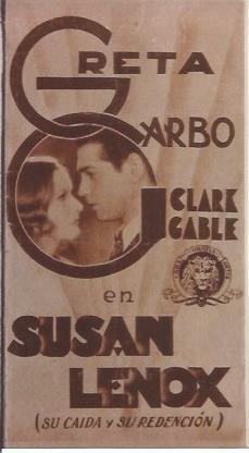 POSTAL A1032: Greta Garbo en Susan Lenox